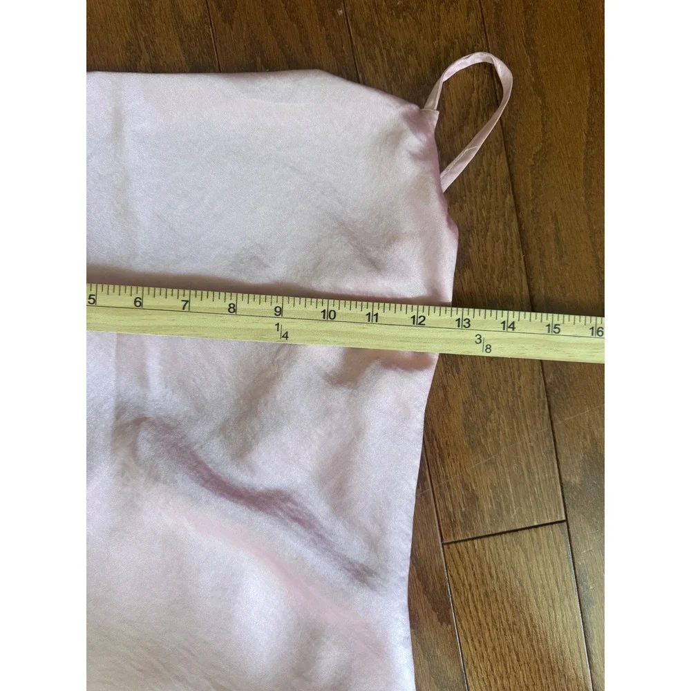 Abercrombie & Fitch Pink Satin Lace Cowl Neck Maxi Dress XXSP XXS Petite